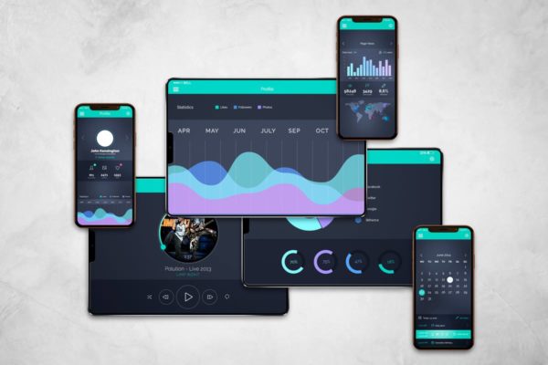 iPhone & iPad X 多角度演示样机模板素材合集v2 iPhone & iPad X Mockup V.2