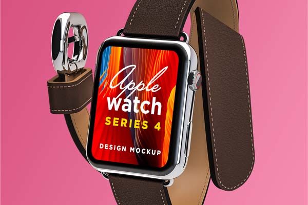 蚂蚁素材下午茶：Apple Watch Series 4 Mockup样机 [PSD]
