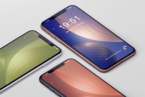 高品质的iPhone XS Max智能手机样机模板素材 Phone XS Max Mockup