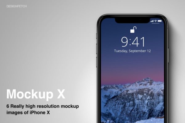iPhone X设备UI设计展示样机模板素材 Mockups iPhone X