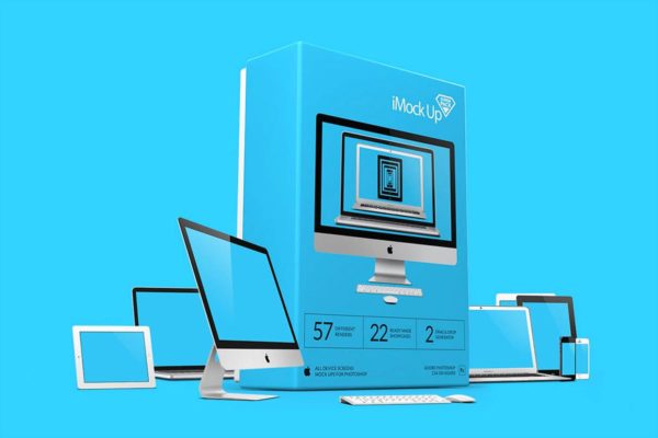 Apple系列产品设备样机超级套装 i Mock Up Super Pack
