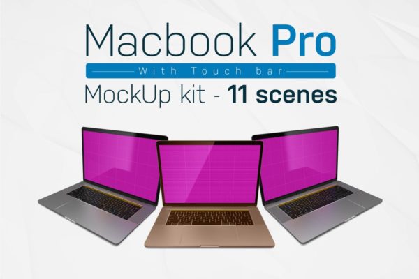 MacBook Pro笔记本样机模板素材套装 Macbook Pro kit
