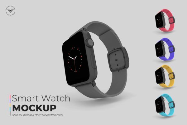 Apple Watch智能手表样机模板素材 Smart Watch Mockups