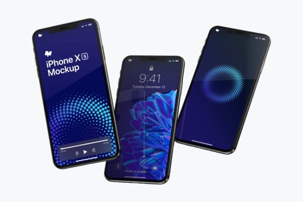 iPhone XS Max智能手机UI界面设计演示样机模板素材06 iPhone XS Max Mockup 06