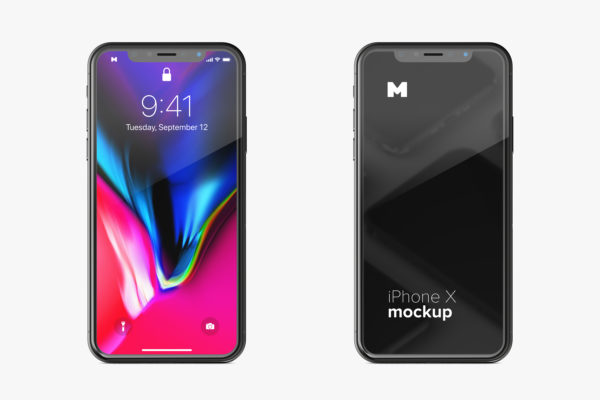 iPhone X智能手机UI设计屏幕演示样机免费素材 Free iPhone X Mockup 01