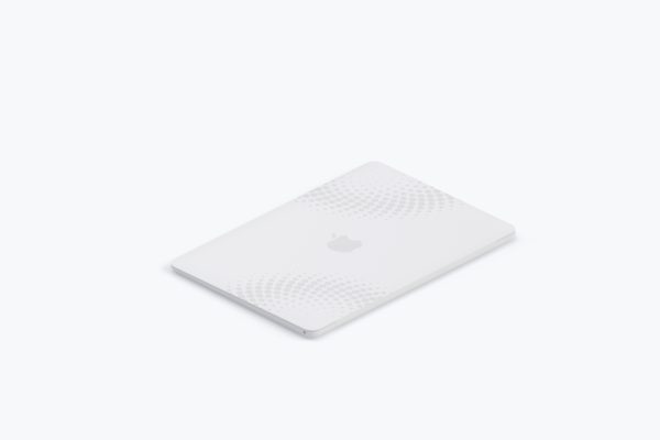 MacBook苹果笔记本电脑等距左视图黏土样机03 Clay MacBook Mockup, Isometric Left View 03