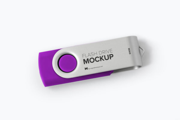 创意U盘外观设计效果图样机模板素材01 USB Flash Drive Mockup 01