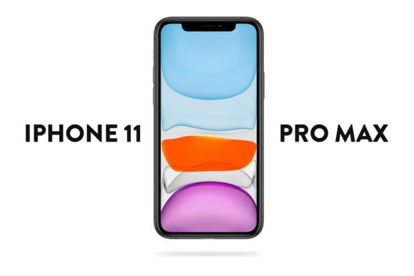 iPhone 11 Pro Max手机正面视图屏幕预览样机模板素材 iPhone 11 Pro Max Mockup