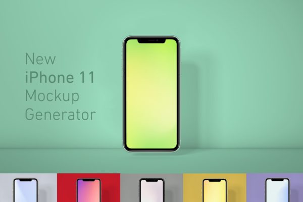 全新发布iPhone 11正面视图样机模板素材 iPhone 11 Mockup Generator
