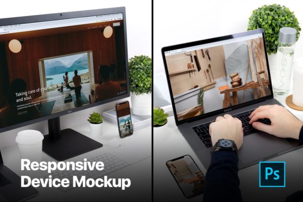 响应式页面设计多设备样机模板素材 Responsive Device Mockup