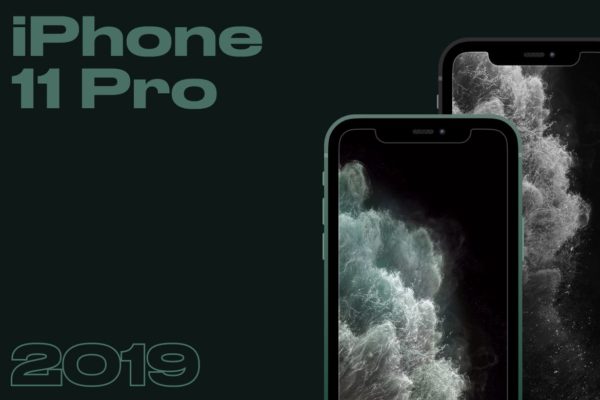 简易设计风格iPhone 11 Pro手机样机 iphone 11 pro mockup