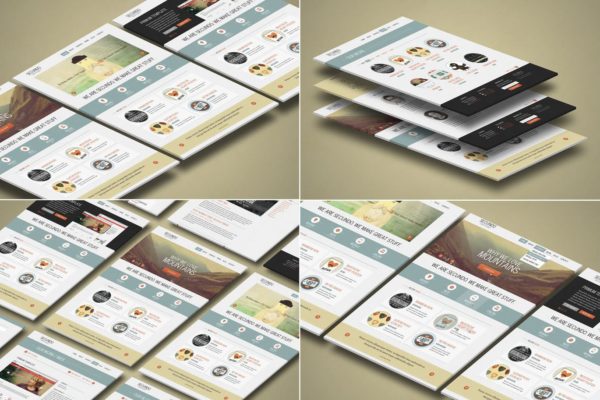 3D立体图网站UI设计效果图样机 3d Website Display Mockup