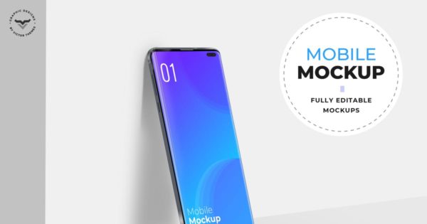 全面屏智能手机样机模板素材 Mobile Mockups