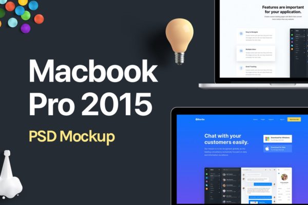 Apple MacBook Pro笔记本电脑屏幕演示样机模板素材 Apple Macbook Pro Mockup