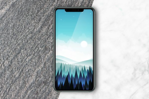 双色大理石背景iPhone手机样机模板素材 iPhone mockup