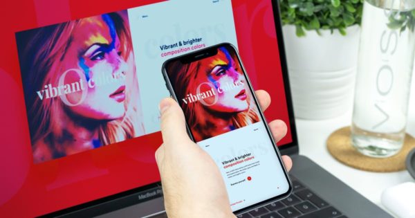 响应式页面设计MacBook Pro & iPhone X样机模板素材v1 New Macbook Pro & iPhone X Responsive Mockup Vol 1