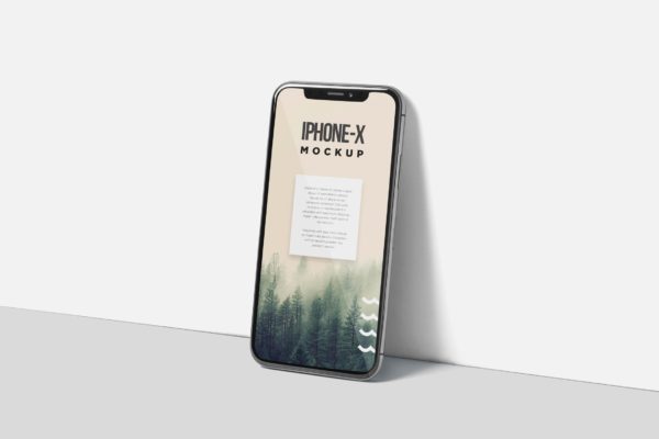 iPhone X智能手机多角度屏幕预览样机模板素材 iPhone X Mockup