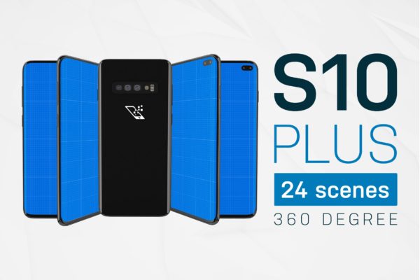 三星智能手机S10移动应用UI设计预览样机 S10 Kit MockUp