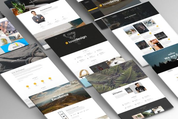 A4纸张大小网站设计作品展示样机模板素材 A4 Paper Mock Up