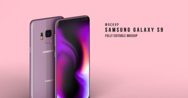 三星Galaxy S9安卓手机样机模板素材 Samsung Galaxy S9 Mockup