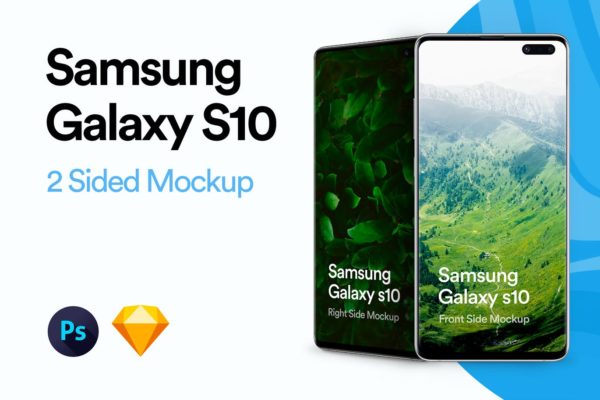 三星智能手机Galaxy S10样机模板素材 Samsung Galaxy S10 Mockup