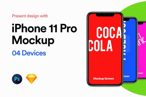 iPhone 11 Pro智能手机屏幕预览样机模板素材 iPhone 11 Pro Mockup