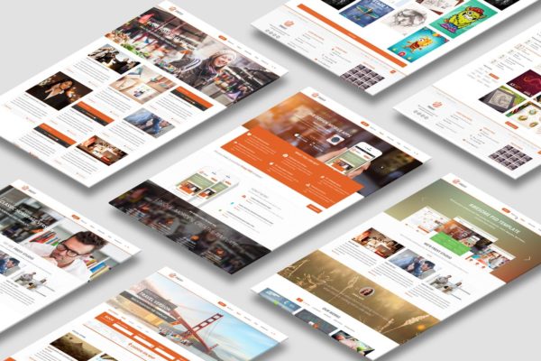 A4纸张大小网站设计效果图样机模板素材 A4 Paper MockUps