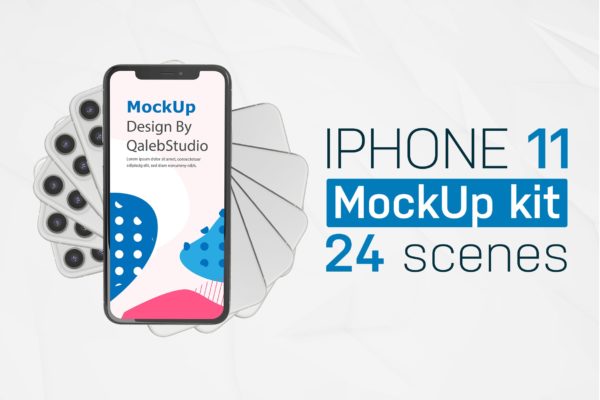 多角度全方位视觉iPhone 11手机样机模板素材 iPhone 11 Kit