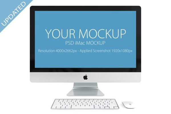 网站产品设计iMac样机展示模型精选 PSD  iMac mockup