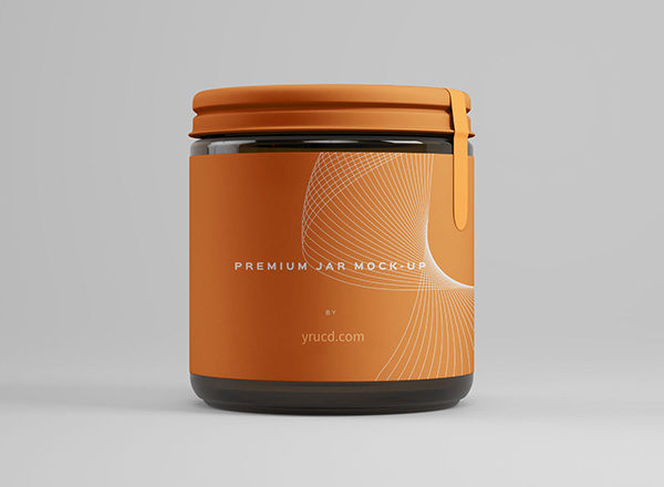 高品质的高端逼真正视图的瓶子罐子样机展示模型素材精选mockups