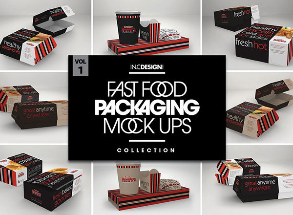 肯德基麦当劳快餐外卖盒包装样机展示模型素材精选mockups合集