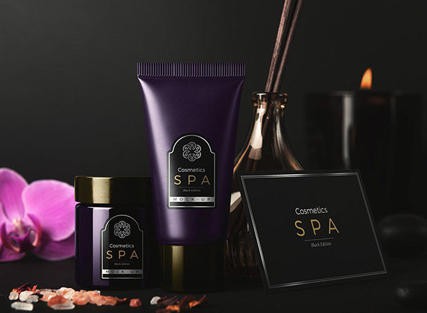高品质的高端会所SPA化妆品样机展示模型素材精选mockups