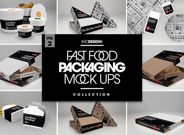 肯德基麦当劳KFC快餐外卖盒包装样机展示模型素材精选mockups合集