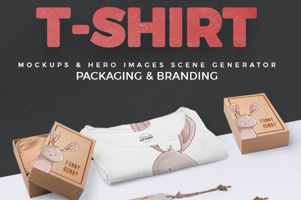 T恤及其包装展示样机mockup 1.14 GB [psd]