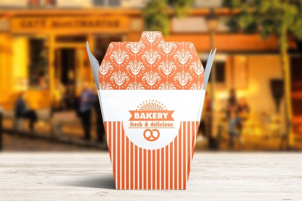 快餐小吃外带食物包装设计样机素材 Food Box mockups vol.1