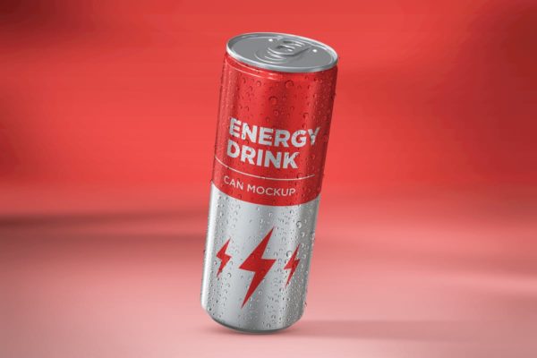 能量饮料罐头外观设计样机素材 Energy Drink Can Mockup vol.2