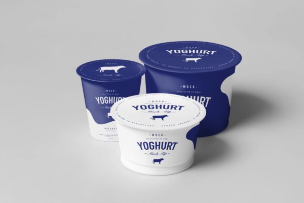 酸奶杯样机模板3 Yoghurt Cup Mock-up 3