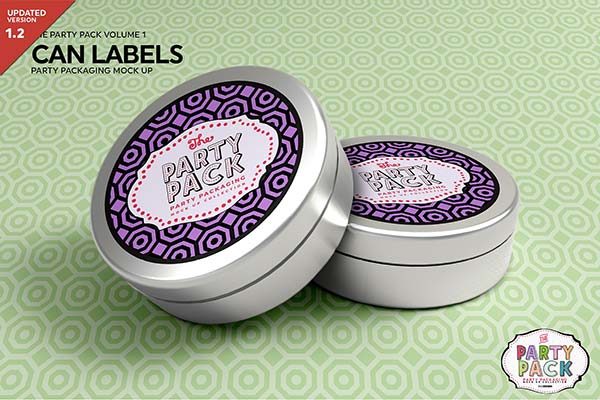 罐头标签展示样机 Can Label Packaging Mockup [psd]