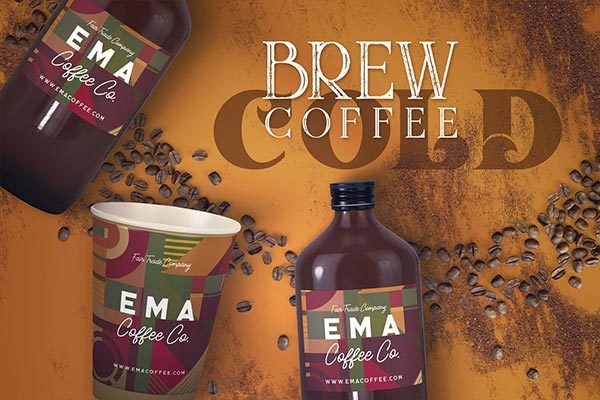 高品质的时尚高端冷酿咖啡包装设计纸杯VI样机展示模型素材精选mockups