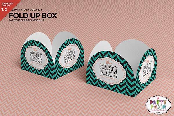 折叠盒包装展示样机 Fold Up Box Packaging Mockup [psd]