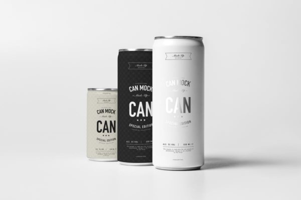 易拉罐饮料啤酒罐头样机模板 Can Mock-up