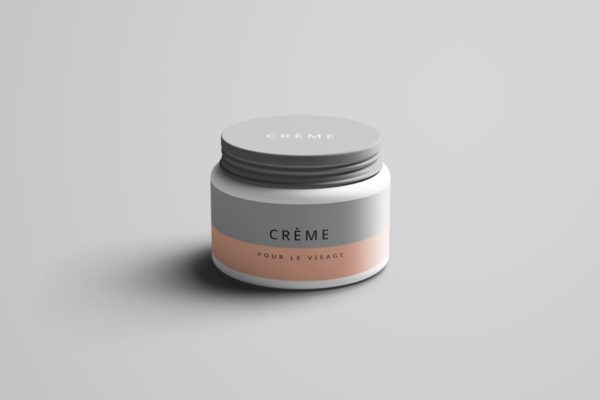 乳霜护肤化妆品罐子样机 Cream Jar Mockup