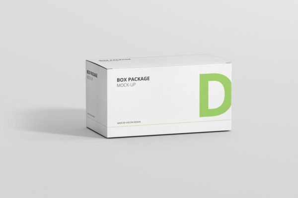 高品质宽矩形包装盒外观设计样机素材 Package Box Mock-Up – Wide Rectangle