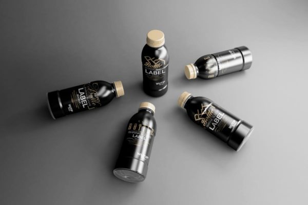 碳酸饮料瓶包装外观设计样机素材模板 PET Bottle/ Shrink Sleeve Label Mockup