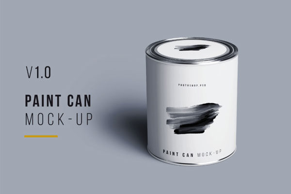 油漆桶外观设计样机素材