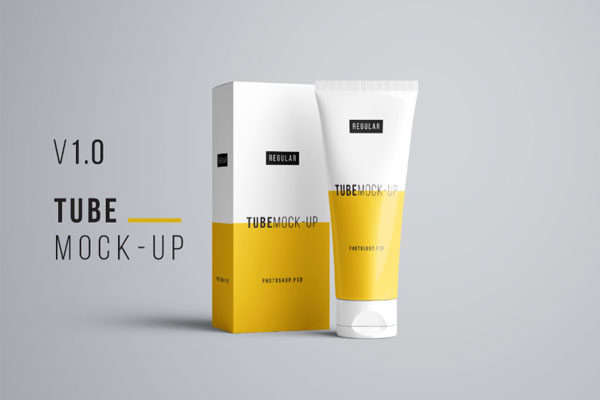 乳霜化妆品包装设计样机素材