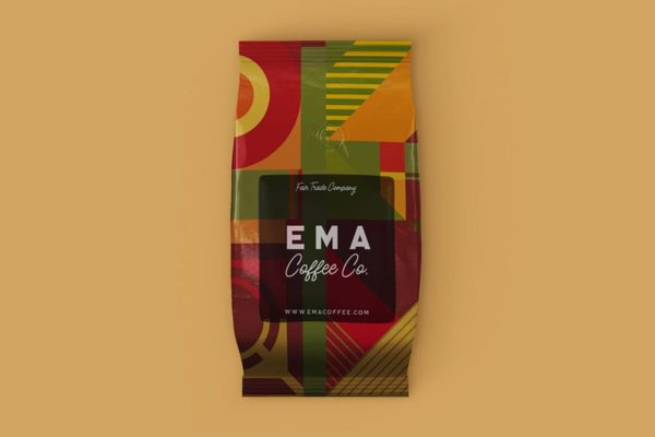 咖啡粉咖啡豆包装袋样机模板 Coffee Bag Mock-up
