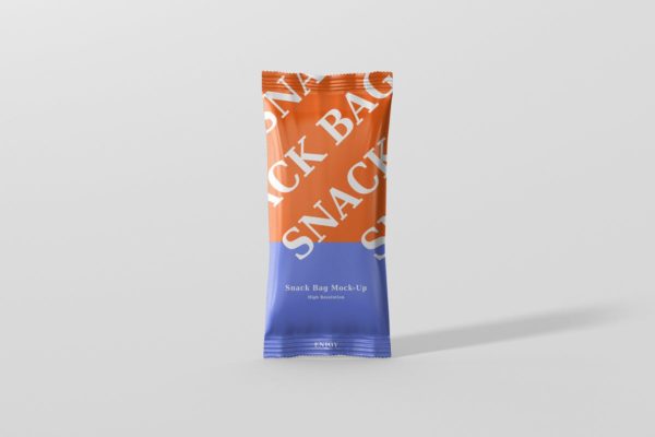 小尺寸糖果零食袋包装样机 Snack Foil Bag Mockup – Slim Size