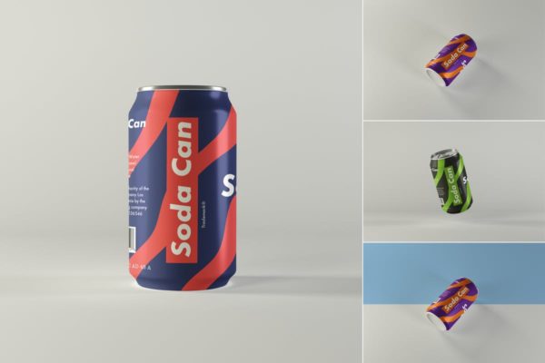 多用途饮料易拉罐外观设计样机素材模板 Multipurpose Can Mockups