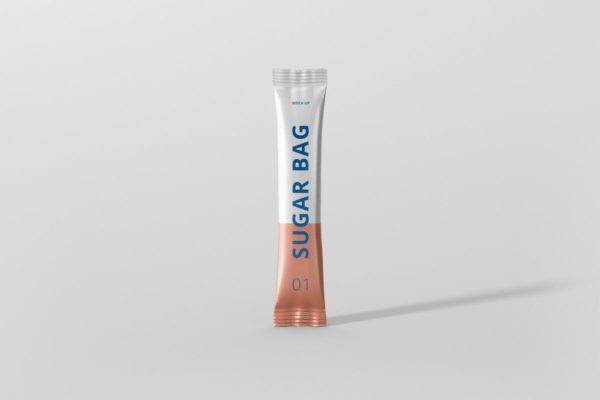 高分辨率食糖小袋包装样机 Sugar Bag Mockup